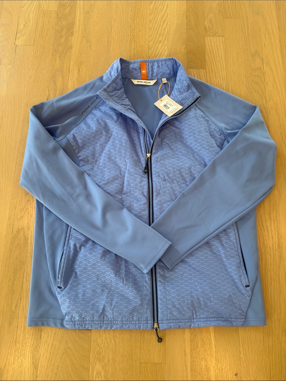 Peter Millar Light Blue Full-Zip Lightweight Jacket Merge Elite NWT